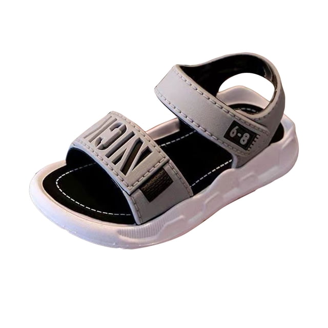 IUJSOY Kid Sandals Boy Summer Open Toe Sports Sandals Adjustable Straps for Toddler Little Big Kid