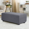 thumbnail image 2 of PiccoCasa Housse Extensible pour Pouf Housse de Meuble Gris Foncé Grand, 2 of 7