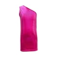 thumbnail image 4 of Wdgfv Robe à Paillettes pour Filles, Robe Moulante de Fête, Sans Manches, Robe de Danse Scintillante pour Anniversaire, Rose Vif, 4-5 Ans, 4 of 4