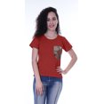 thumbnail image 2 of Moomaya T-shirt à Col Rond pour Femmes à Manches Courtes avec Poche Appliquée à Paillettes - RY, 2 of 6