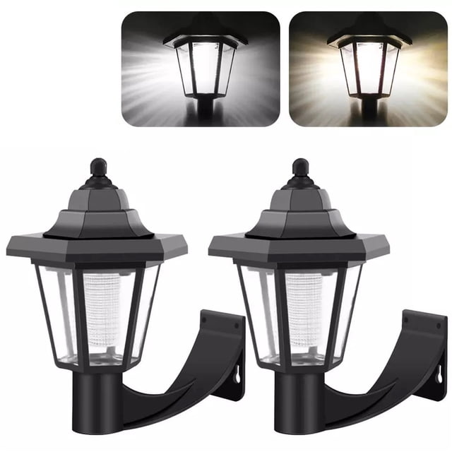 EGNMCR 2 Pack Solar Decks Lights Fence Post Solar Lights For Patio Pool Stairs Step And Pathways Weatherproofs LED Decks Lights Solar Powered Outdoor Lights A chopper
