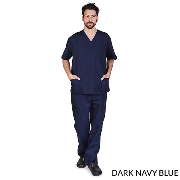 M&M SCRUBS Men's Scrub Set Medical Scrub Top and Pants