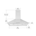 thumbnail image 4 of Ancona Hotte de Cuisinière Pyramidale Murale Convertible de 30 Pouces en Acier Inoxydable, 4 of 5