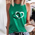 thumbnail image 2 of Timegard Camisoles pour Femmes Col Rond Imprimé Cœur Sans Manches Confortables Décontractées Amples Chemises Hauts Blouse, 2 of 5