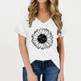 thumbnail image 4 of WTXUE T-Shirts à Manches Courtes, Chandails à Col Rond pour Femmes T-Shirts à Col en V pour Femmes Légers et Doux T-Shirts d'Été Décontractés Hauts pour Femmes Grande Taille Blanc P, 4 of 5