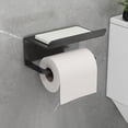 thumbnail image 4 of Everyday Low Price! Toilet Roll Paper Rack, Aluminum Alloy No-Punch Bathroom Tissue Holder, Tissue Roll and Phone Storage Rack for Bathroom with Installation Accessories, 4 of 6