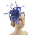 thumbnail image 5 of WJSXC Mode Automnale pour Femmes, Chapeau Rétro Fascinateur pour Femmes pour Thé, Mariage, Serre-Tête Fascinateur avec Pince Bleu, 5 of 5