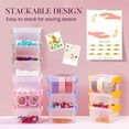 thumbnail image 3 of HAHDAXIA 6 Packs Small Storage Bins with Lids, Mini Stackable Plastic Storage Containers Colorful Bead Organizer Latches Box Small Containers for Organizing Craft, Small Items, Green+Pink, 3 of 7