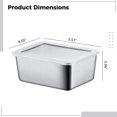 thumbnail image 4 of Stainless Steel Food Container with Lid, 5.3x4.1x2.2 inch Stackable Meal Prep Bento Box, Leakproof Airtight Storage for Fridge, Oven-Safe Portion Control Lunch Box, 4 of 5