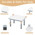 thumbnail image 4 of Kids Table and 4 Chairs Set, Height Adjustable Toddler Table and Chairs Set for Ages 2-10, Graffiti Desktop, Non-Slip Legs, Children Table for Daycare Home, 4 of 9
