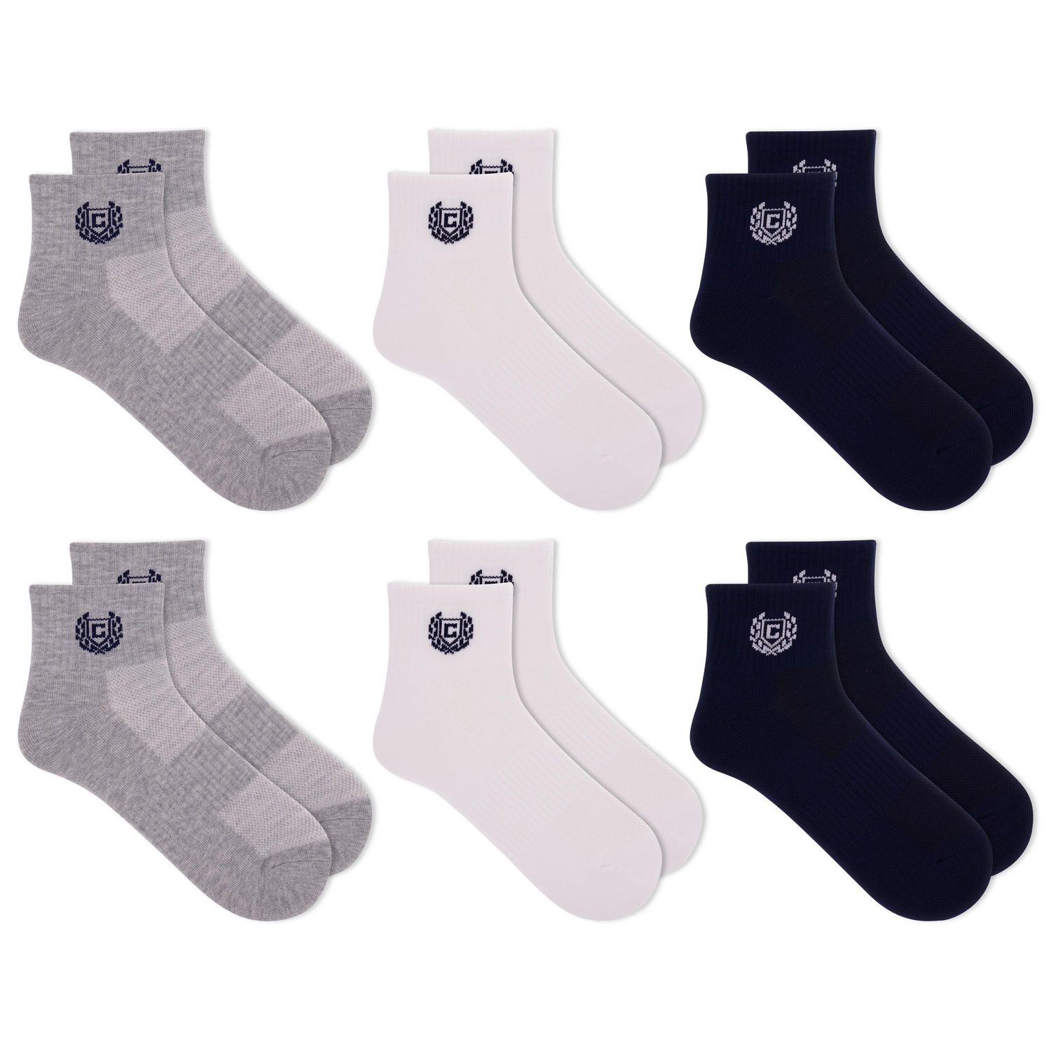 Chaps Mens Sport 6 Pair Ankle Socks