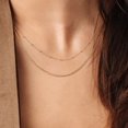 thumbnail image 3 of Collier Superposé avec Perle de Gare et Chaîne Torsadée, 3 of 3