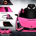 thumbnail image 4 of OLAKIDS 12V Licensed Lamborghini Sian Kids Ride On Car with Parent Remote Control, Spring Suspension, MP3 Player, Electric Toy Roadster Carbon Fiber Textured for Toddler, 4 of 9