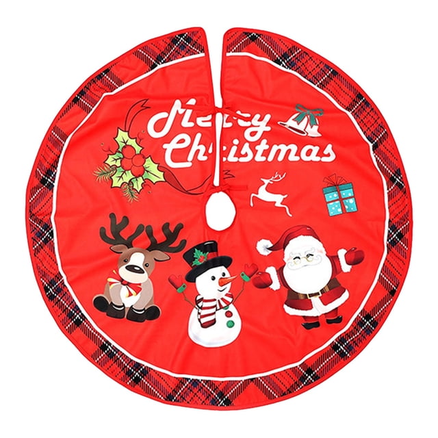 Pisexur Christmas Tree Skirt ,Many patterns 35.12"Christmas Tree Upholstered Bottom Cover, Suitable For Christmas Tree Decorations, Christmas Family Gathering Christmas Decorations Christmas Gifts