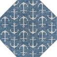 thumbnail image 1 of Unique Loom Outdoor Coastal Nautical Beach Rug 7' 10 x 7' 10 Octagon Blue/Gray, 1 of 1