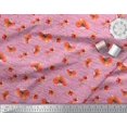thumbnail image 3 of Soimoi Pink polyester Crepe Fabric Text & Poppy Floral Fabric Prints By Yard 52 Inch Wide, 3 of 3