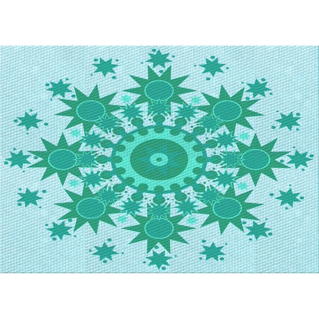 Ahgly Company Tapis Rectangulaire Lavable en Machine Intérieur Transitionnel Bleu, 2 Pieds x 3 Pieds