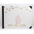 thumbnail image 3 of Darling Souvenir Grey Cake & String Banner Birthday PartyGuestbookHardbound Cover Personalized Printed MemoryGuestRegistry-9 x 12 Inches, 3 of 5