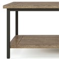 thumbnail image 4 of Pemberly Row Table Basse Carrée de 34 Pouces en Bois de Manguier Industriel, Brun Plage, 4 of 7