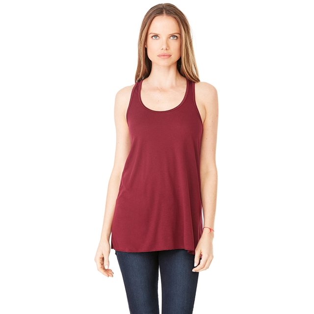 Bella Canvas Ladies Flowy Racerback Tank - White - XS - Style B8800 - Original Label