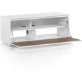 thumbnail image 4 of SONOROUS Studio ST-110B Wood and Glass TV Stand with Hidden Wheels for Sizes up to 65" (Modern Design with 4 Shelves For Your Audio/Video Components and Consoles, Comes with I/R Repeater)-Walnut Cover, 4 of 6
