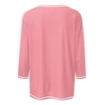 thumbnail image 4 of JIRNDf Chemises pour Femmes Hauts d'Été Tendance Manches Longues Col Rond Drôle Squelette Imprimé Coupe Ajustée T-Shirt Tunique T-Shirt pour Femmes Blouse Décontractée Rose TTG, 4 of 5