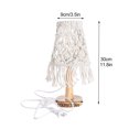 thumbnail image 2 of Macrame Lamp Shade Boho Decor Light Shade for Table Lamp of E27 Light Bulb Adapter Modern Handmade Woven Light Cover for Bedroom Living Room Dorm Office, 2 of 5