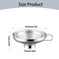 thumbnail image 3 of Oleegame 2PC Stainless Canning Funnel Lightweight Wide Mouth Jar Funnel With Handle Suitable For Wide Mouth And Conventional Jar Food Grade Metal Jam Kitchen Tools, 3 of 9