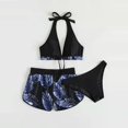 thumbnail image 4 of Sexy Bathing Suits for Women Womens Solid Bikini Strap Bikini Deep V Sexy Split Swimsuit Set Three-Piece Swimming Suit Womens Bikini Bathing Suits Bathing Suits Women Bikini, 4 of 5