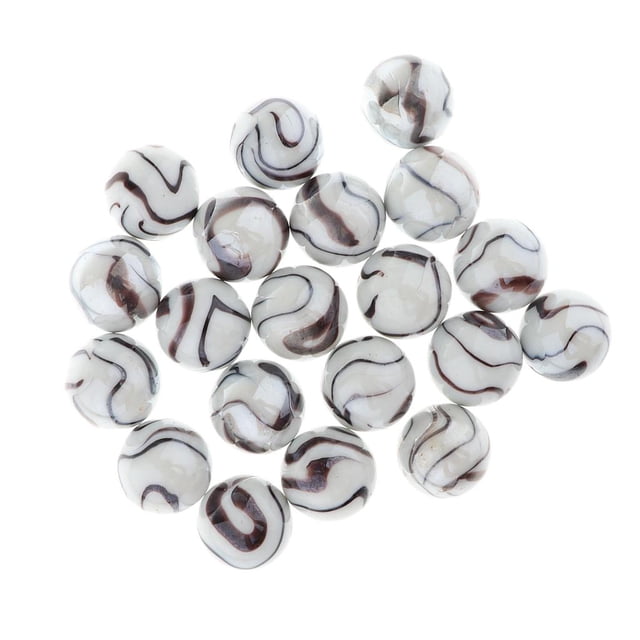 20x 25mm Rayures de Tigre Billes en Verre Boule Marbre Solitaire Billes Jouet