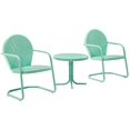 thumbnail image 2 of Crosley Furniture Griffith 3 Piece Metal Patio Conversation Set in Aqua, 2 of 6