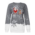 thumbnail image 4 of Fridja Femmes Mode O-Cou Noël Manches Longues Tops Chemisier Pull Sweat-Shirt, 4 of 5