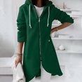 thumbnail image 2 of Timegard Quarter Zip Pullover Women Cropped Drawstring Sweatshirts Fall Winter Comfy Tops Solid Color, 2 of 9