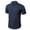 #1299-Navy, variant on Ceisia Men's Solid Color Slim Fit Short Sleeve Button-Down Dress Shirt White L Gifts