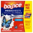 thumbnail image 3 of Bounce Mega Dryer Sheets, Fresh Breeze, Mega Fabric Softener Sheets with Static Control, Wrinkle Reduction, Extra Softness, Lasting Scent, Repels Lint 120CT, 3 of 14