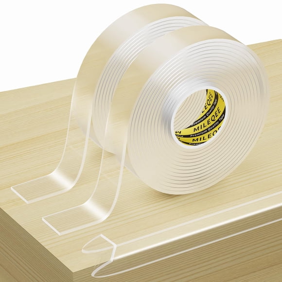 2Pack Clear Edge Protector Strip 0.8in x 9.84FT(19.68FT Total) Sharp Edge Wrap Cover Tape Self Adhesive Protective Bumper Guards for Cabinet Door Desk Glass Table Furniture Kitchen Countertop