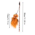 thumbnail image 2 of Halloween Cat Teaser Stick. Elastic Rope Cat Toy. Cat Teaser Stick with Feather and Chime. Holiday Ornament., 2 of 3
