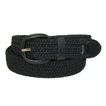 CTM® Ceinture Tressée Élastique avec Boucle Couverte (Lot de 2) (Hommes)
