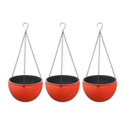 kurtrusly 3pieces And Durable Garden And Flower Pot Garden Planter And Hanging Flower Pot Plant Pot 3x Enhancing And Flower Pot orange S 1Set