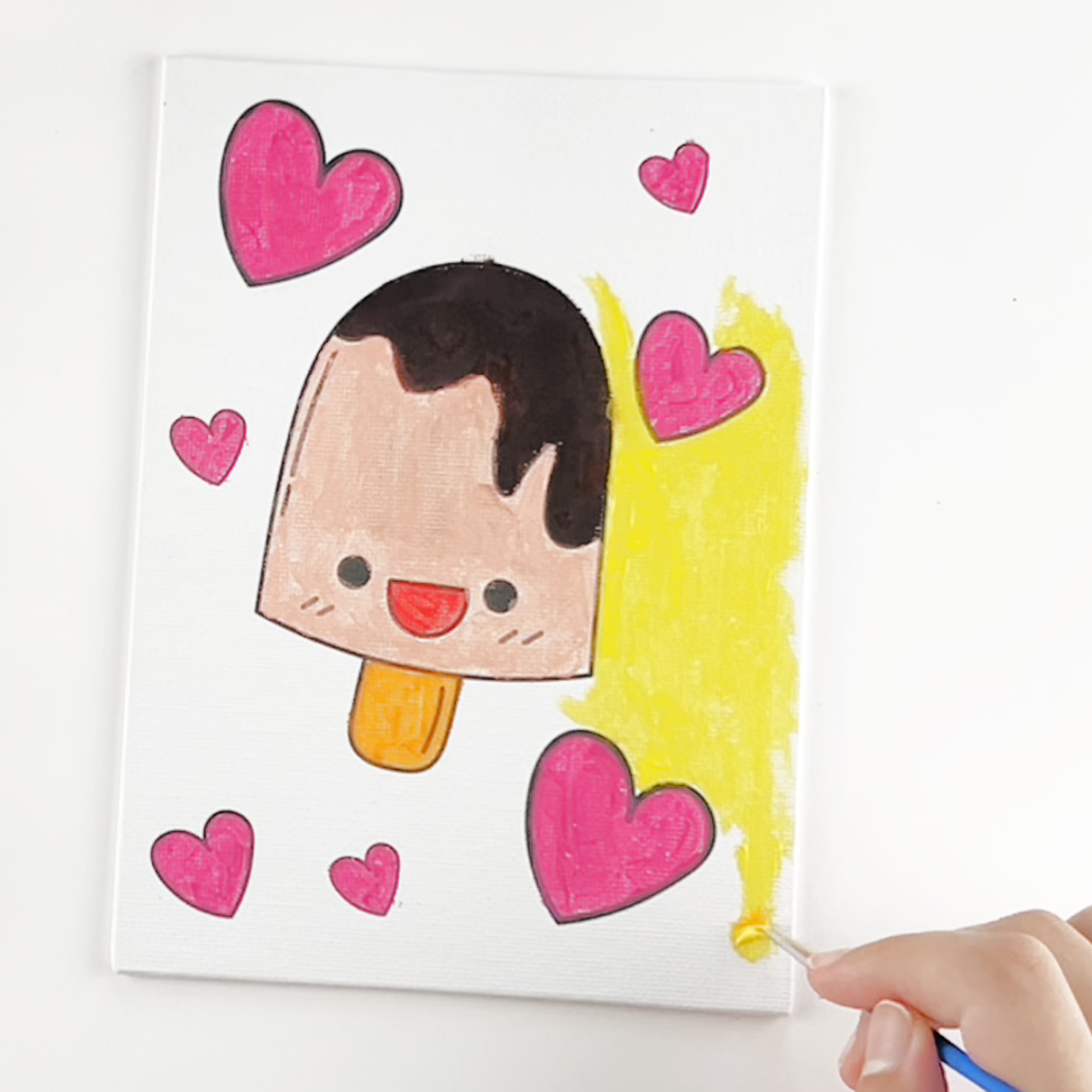 TINY HANDS Canvas Panels for Painting and Crafts, Print Canvas, 2pc, 12.7 cm (5 in)
