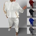 thumbnail image 1 of Sentmoon Lounge Sets for Women Plus Size Workout Tops for Women and Trousers Crew Neck Women Pjs Sets Long Sleeve Solid Color Sleep Sets for Women Fall for Deep Sleep, 1 of 8
