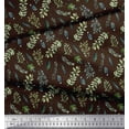 thumbnail image 3 of Soimoi Brown Cotton Duck Fabric Curry & Leaves Decor Fabric Printed BTY 42 Inch Wide, 3 of 3