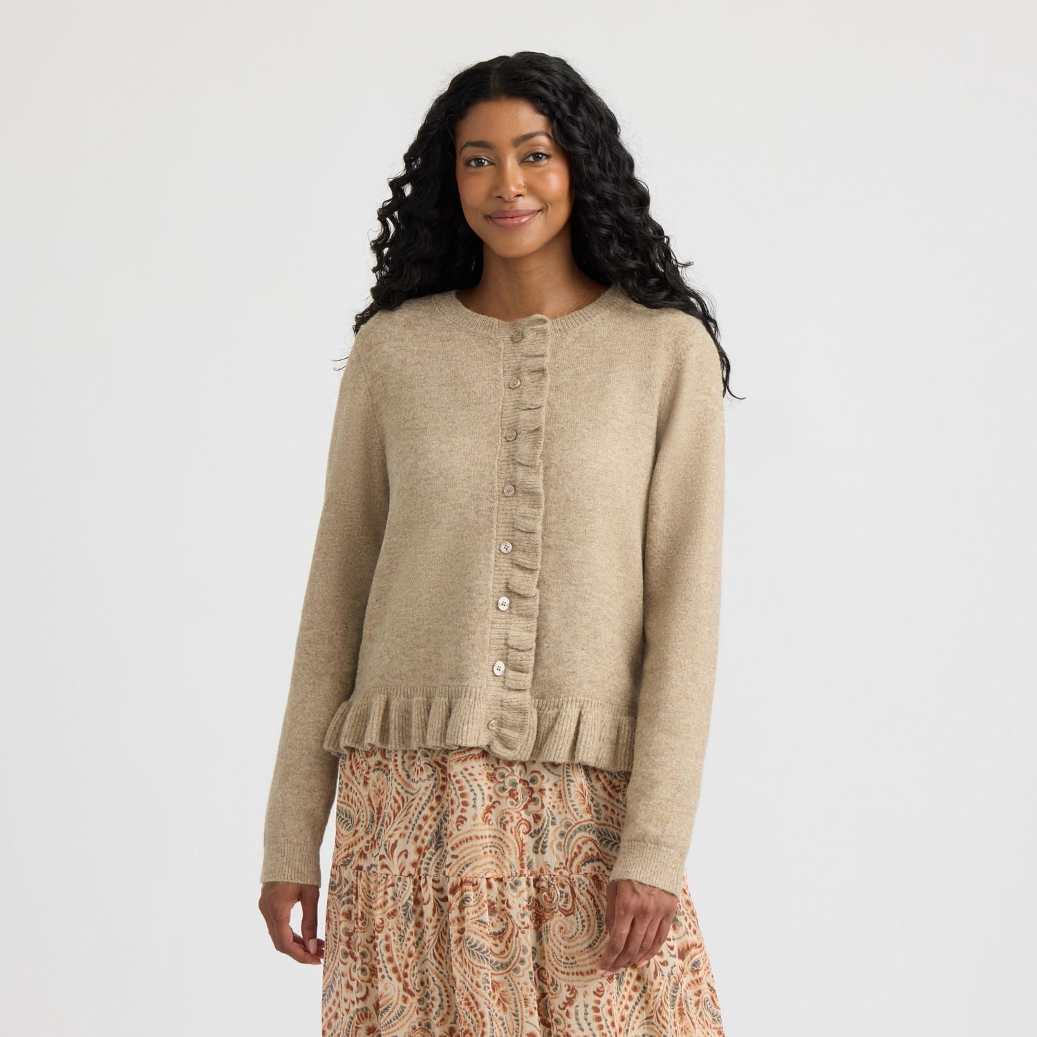 Cardigan orné de volants à l’avant et l’ourlet Mexx pour femmes