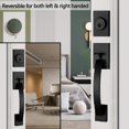 thumbnail image 3 of Front Double Door Traditional Style Keyed Entry Door Handleset with Lever Handle in Matte (Keyed and Dummy Set) MDHSTDBSETBR, 3 of 7