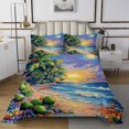 thumbnail image 1 of Erosebridal Beach Ocean Coverlet Set Twin, Tropic Tree Bedding Set, Watermelon Decor 2 Pieces, 1 of 5