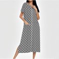 thumbnail image 1 of Womens Bathrobe, Zip Up Robe For Women Long Housecoat Knit Bathrobes Full Lengthgradient Color Nightgown With Pockets, Womens Gifts, S, 1 of 7