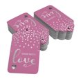 thumbnail image 2 of Inkdotpot Made With Love Text Bottle Tag Real Silver Foil Favor Hang Tags 100 Pack, 2 of 6