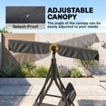 thumbnail image 4 of Outsunny 3-Seat Patio Swing Chair with Adjustable Canopy Black, 4 of 10