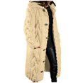 thumbnail image 1 of Women‘s Long Large Classic Cardigans Cable Knit Hood Sweater Oversized Button Duster Coat with Pocket 2024, 1 of 5