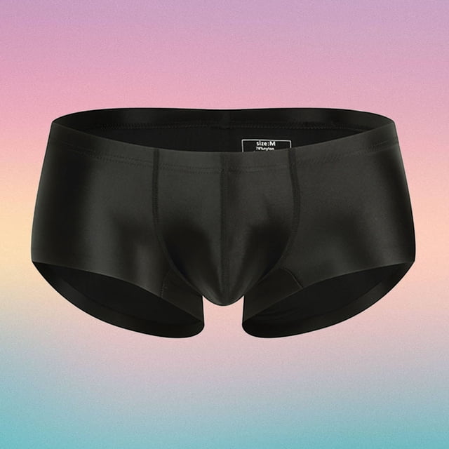 Men's Underwear Breathable Sheer Shiny Low Rise Briefs for Daily Comfort and All-Season Wear